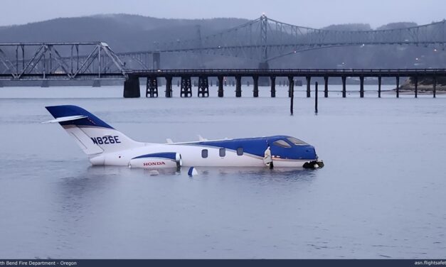 HondaJet N826E Runway Overrun Into Coos Bay